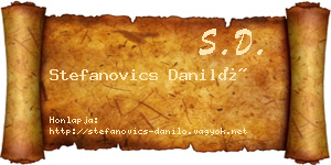 Stefanovics Daniló névjegykártya